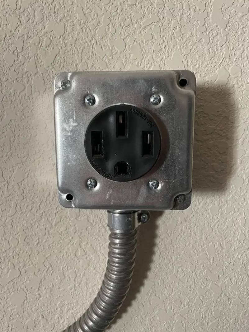 NEMA 14-50 outlet installed for Smart Home Electrical in Webster